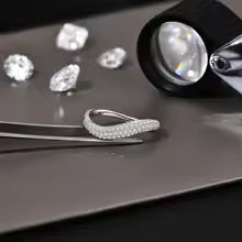 ATTAGEMS Sparkling Full D Color Moissanite Ring for Women VVS1 Lab Diamond Wavy Band S925 Sterling Silver Stackable Wedding Gift