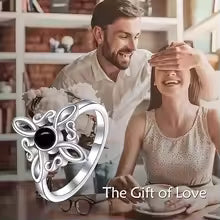 925 Silver Plating Witches Knot Rings for Women Obsidian Celtic Trinity Knot Ring Pagan Wicca Cross Jewelry New Year Gift