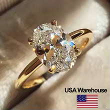 925 Sterling Silve 1-8CT Zircon Gorgeous Shiny Oval Stone Ring For Women Engagement Wedding Luxury High Quality Fine Jewelry